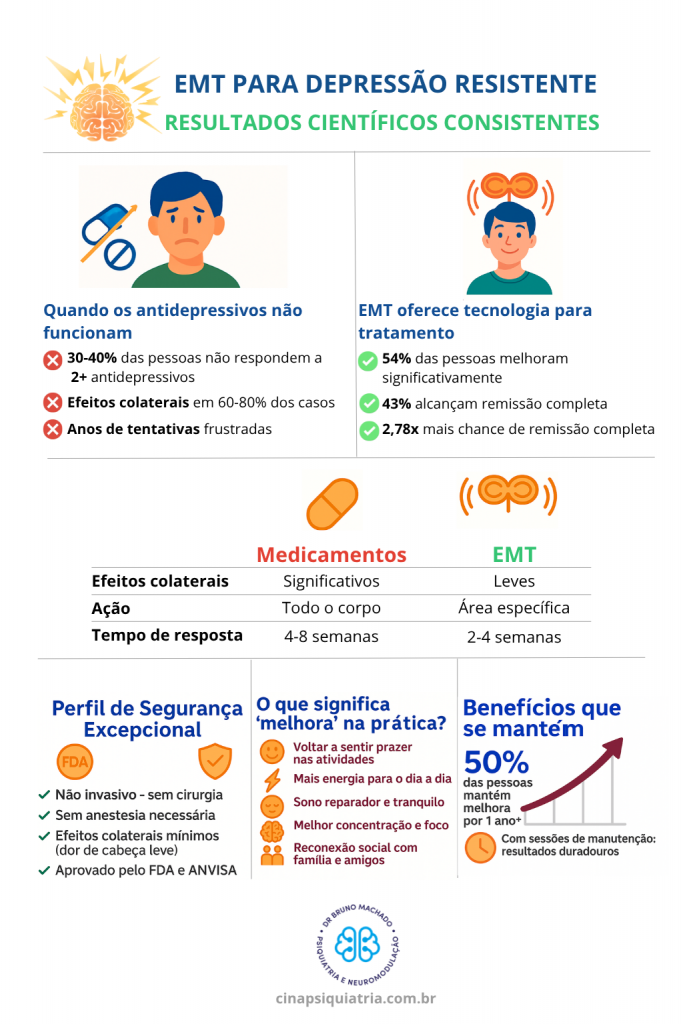 infográfico emt na depressão resistente